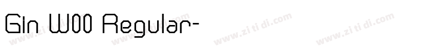 Gin W00 Regular字体转换